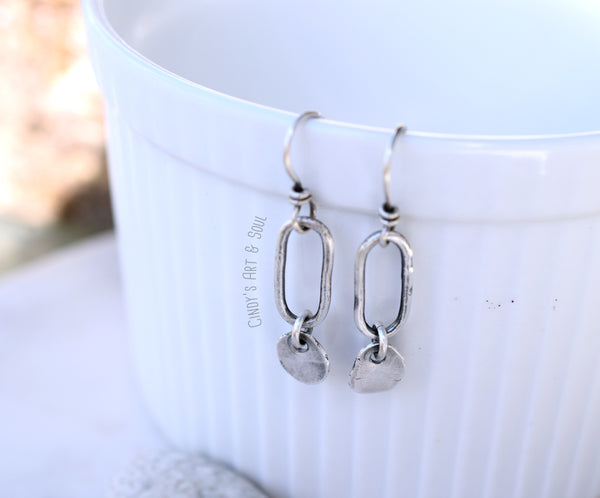 Handmade sterling silver earrings. outlet Minimalist jewelry. Delicale earrings.