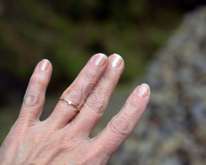 Gold Fill Star Ring. Dainty Thin Layering Ring with Tiny Star. Gold Fill Rings.