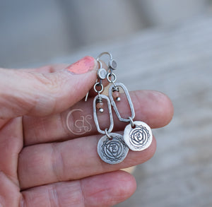 Solar Plexus Chakra Earrings. Fine Silver Dangle Earrings. Moonstone Earrings. Peach Moonstone Gemstones.