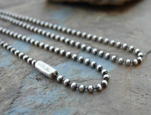 Sterling Silver Ball Chain. 925 Sterling Silver. Made for Order. Custom.